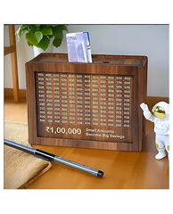 Wooden Money Piggy Bank, Money Box, Coin Box with Carved Design for Kids Children, Savings Challenge Box, Cashbox, Cash Vault Wooden Savings Box, Wooden Coin Box For Kids Wooden Money Bank Kids Toys