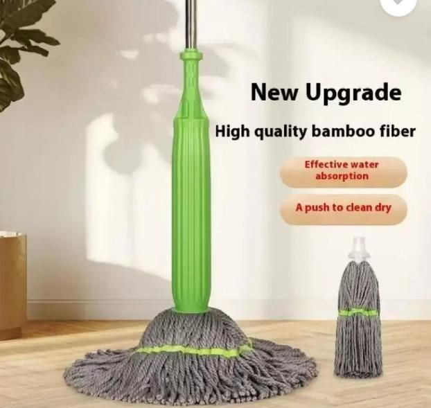 55CM Extra Wide Diameter Microfiber Mop Head with Green Handle