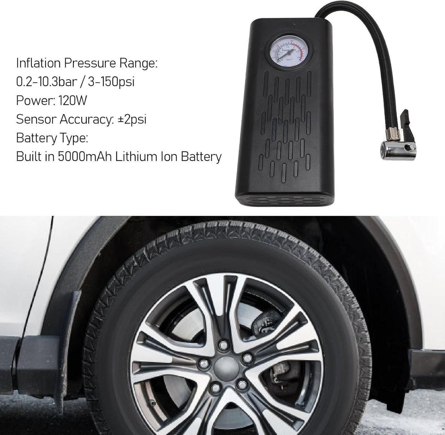 Portable On-Board Air Pump GZ000066 - Car Tire Inflator