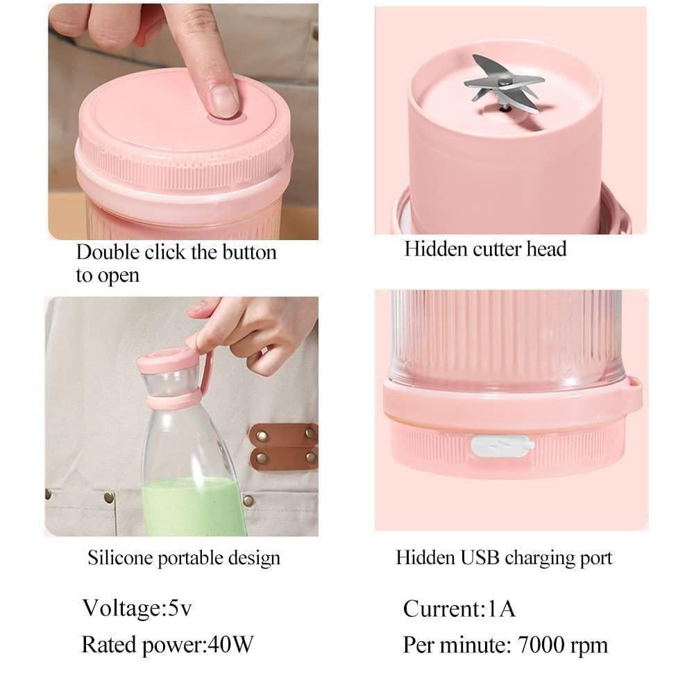 Portable USB Rechargeable Blender Bottle - Fresh Juice Smoothie Maker