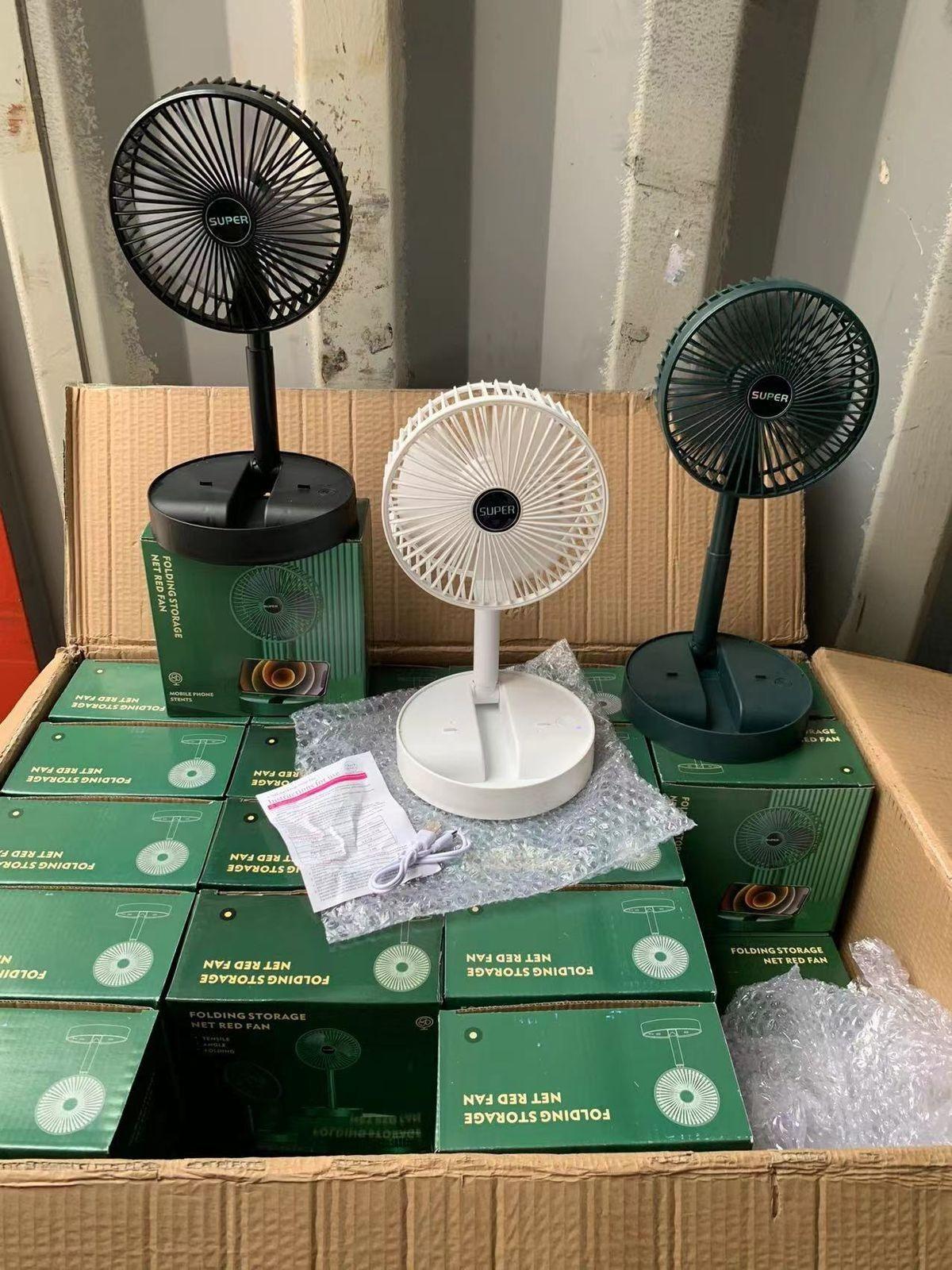 Portable Folding Table Fan – Rechargeable, Adjustable, and Quiet Cooling Fan for Home & Office