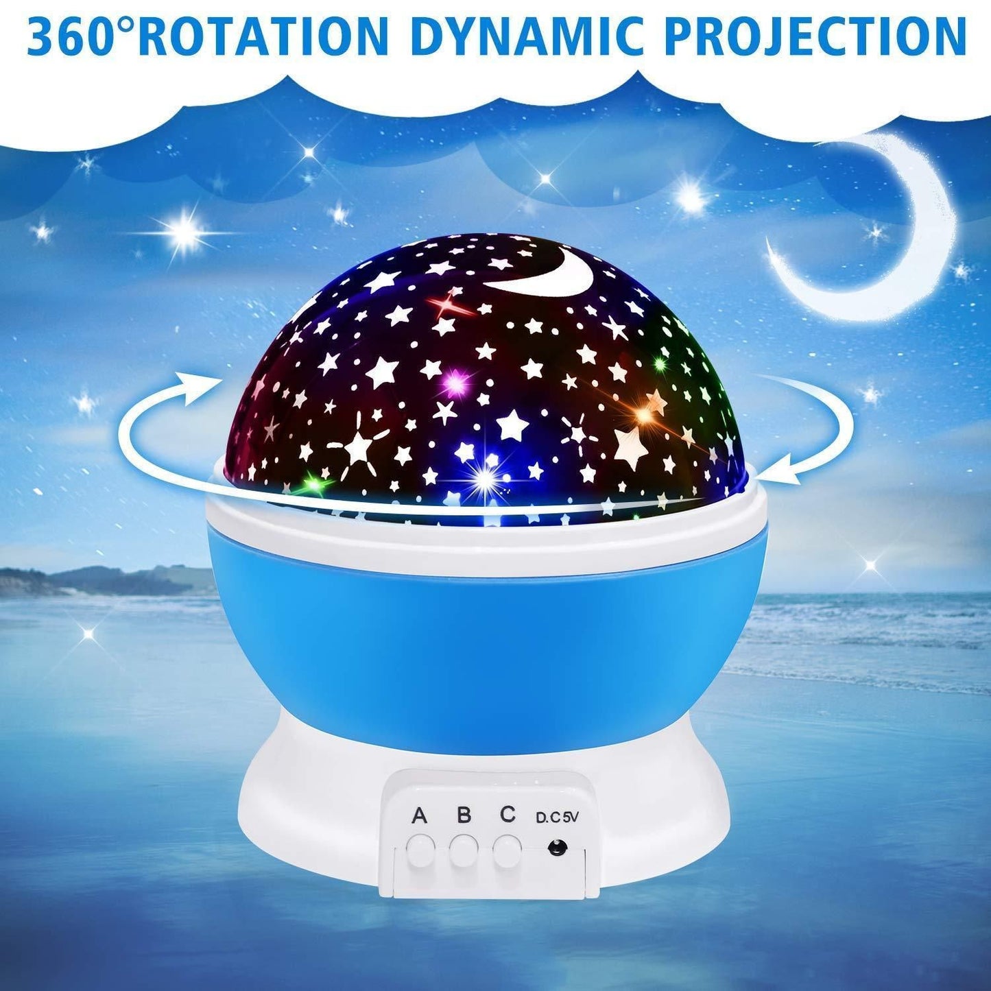 Galaxy Night Light Projector – Starry Sky Lamp for Kids & Bedrooms