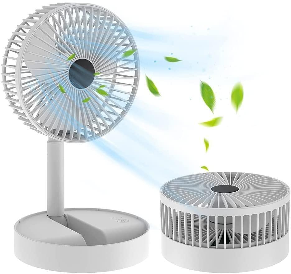 Portable Folding Table Fan – Rechargeable, Adjustable, and Quiet Cooling Fan for Home & Office