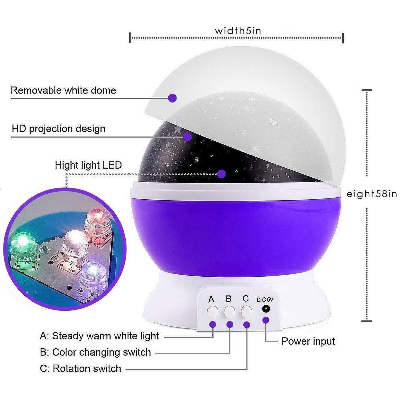 Galaxy Night Light Projector – Starry Sky Lamp for Kids & Bedrooms