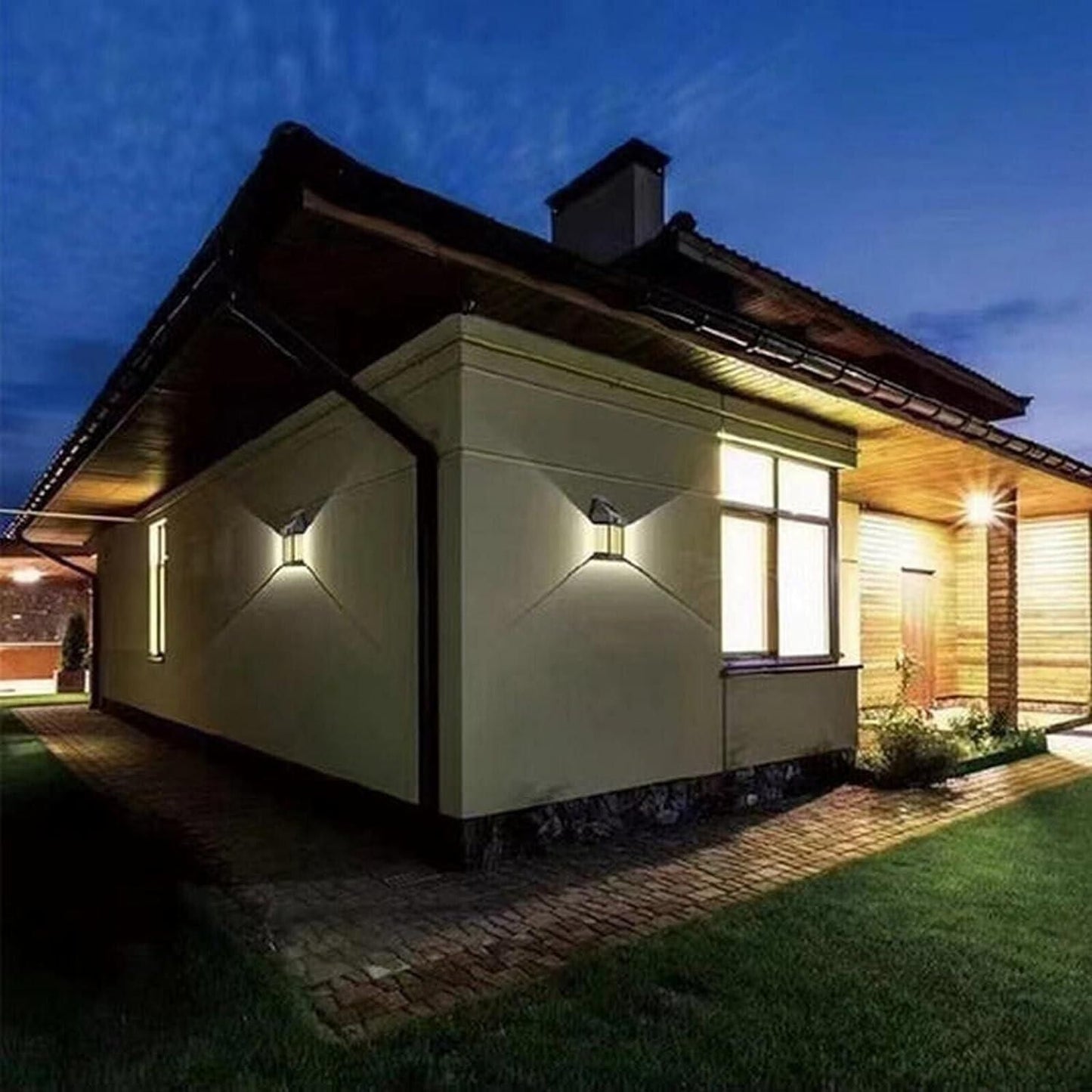 Solar Wall Light with Motion Sensor – Outdoor Waterproof LED Garden Lamp