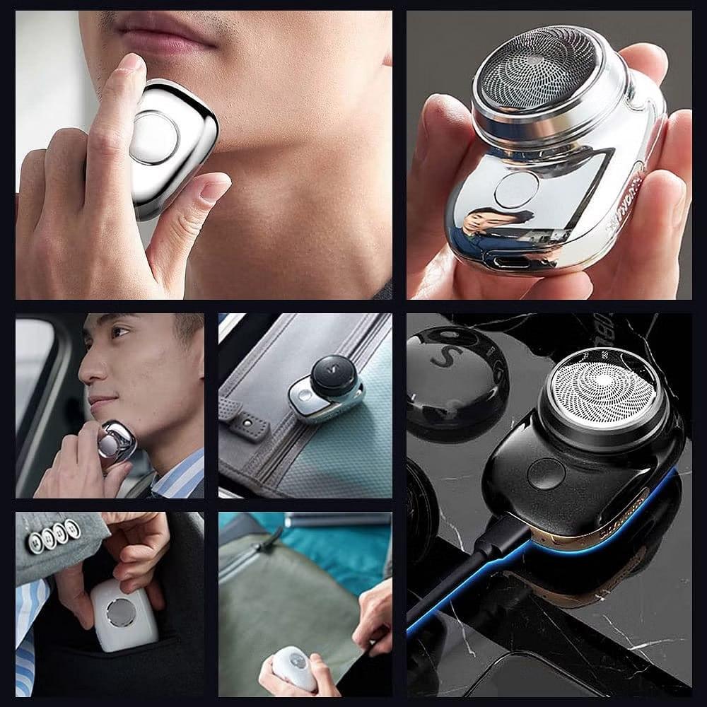 Mini Portable Electric Shaver – Waterproof USB Rechargeable Beard Trimmer