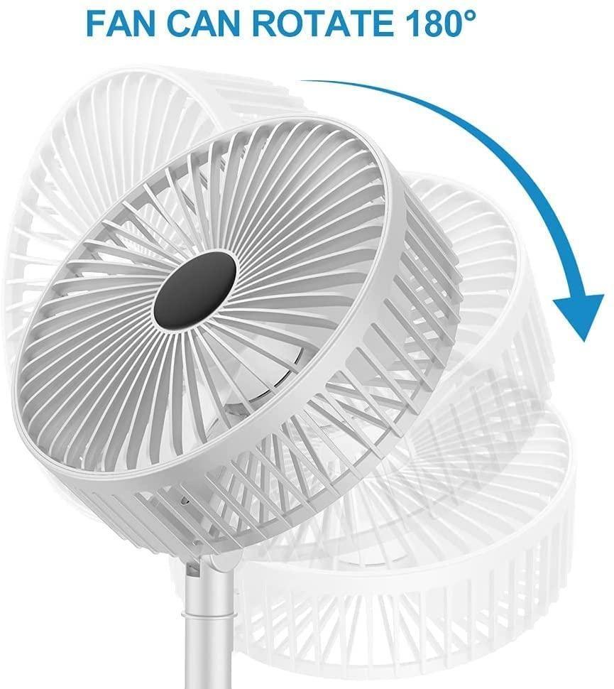 Portable Folding Table Fan – Rechargeable, Adjustable, and Quiet Cooling Fan for Home & Office