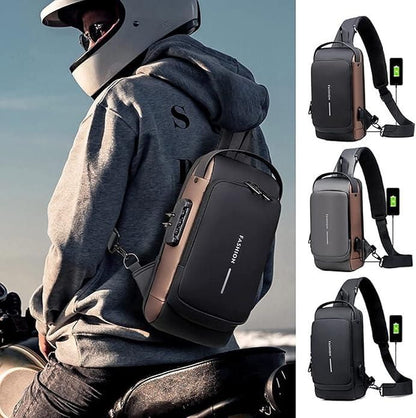 Lightweight Anti-Theft Sling Backpack with USB Charging Port