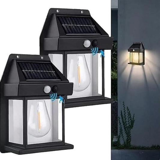 Solar Wall Light with Motion Sensor – Outdoor Waterproof LED Garden Lamp