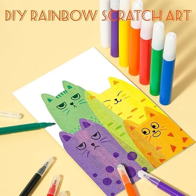 Rainbow Dot Painting Art Kit for Kids – Creative DIY Coloring & Craft Set