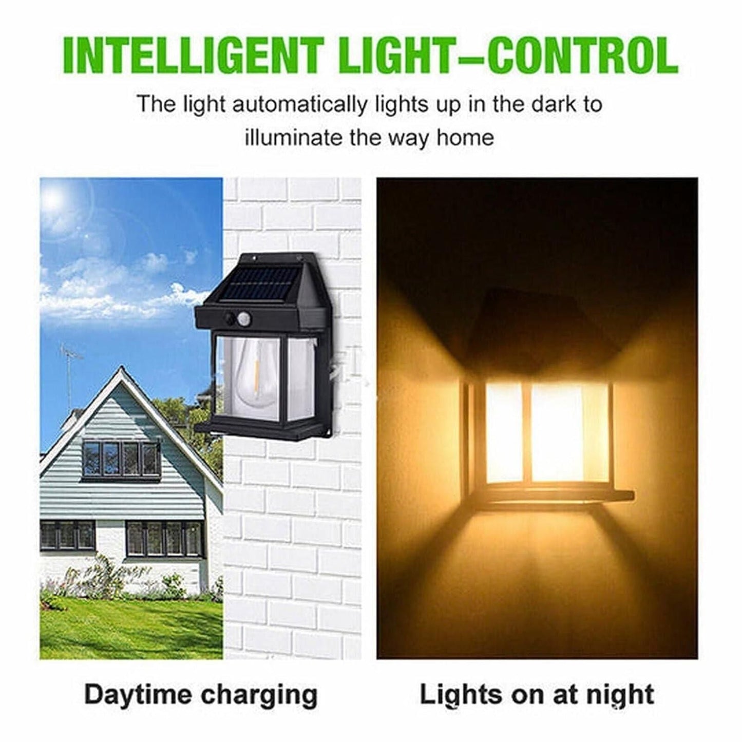 Solar Wall Light with Motion Sensor – Outdoor Waterproof LED Garden Lamp