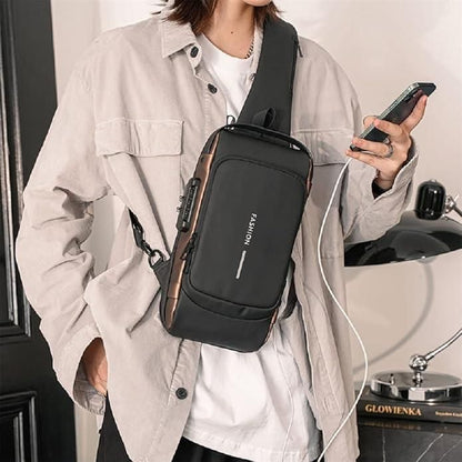Lightweight Anti-Theft Sling Backpack with USB Charging Port