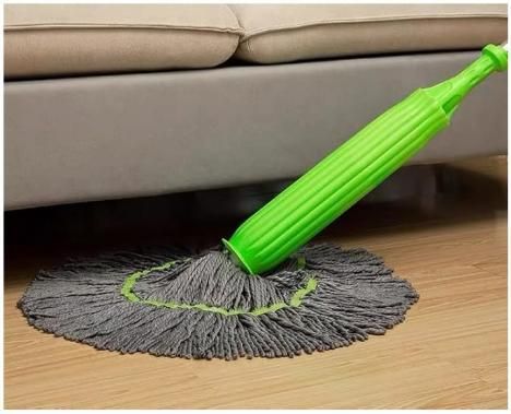 55CM Extra Wide Diameter Microfiber Mop Head with Green Handle