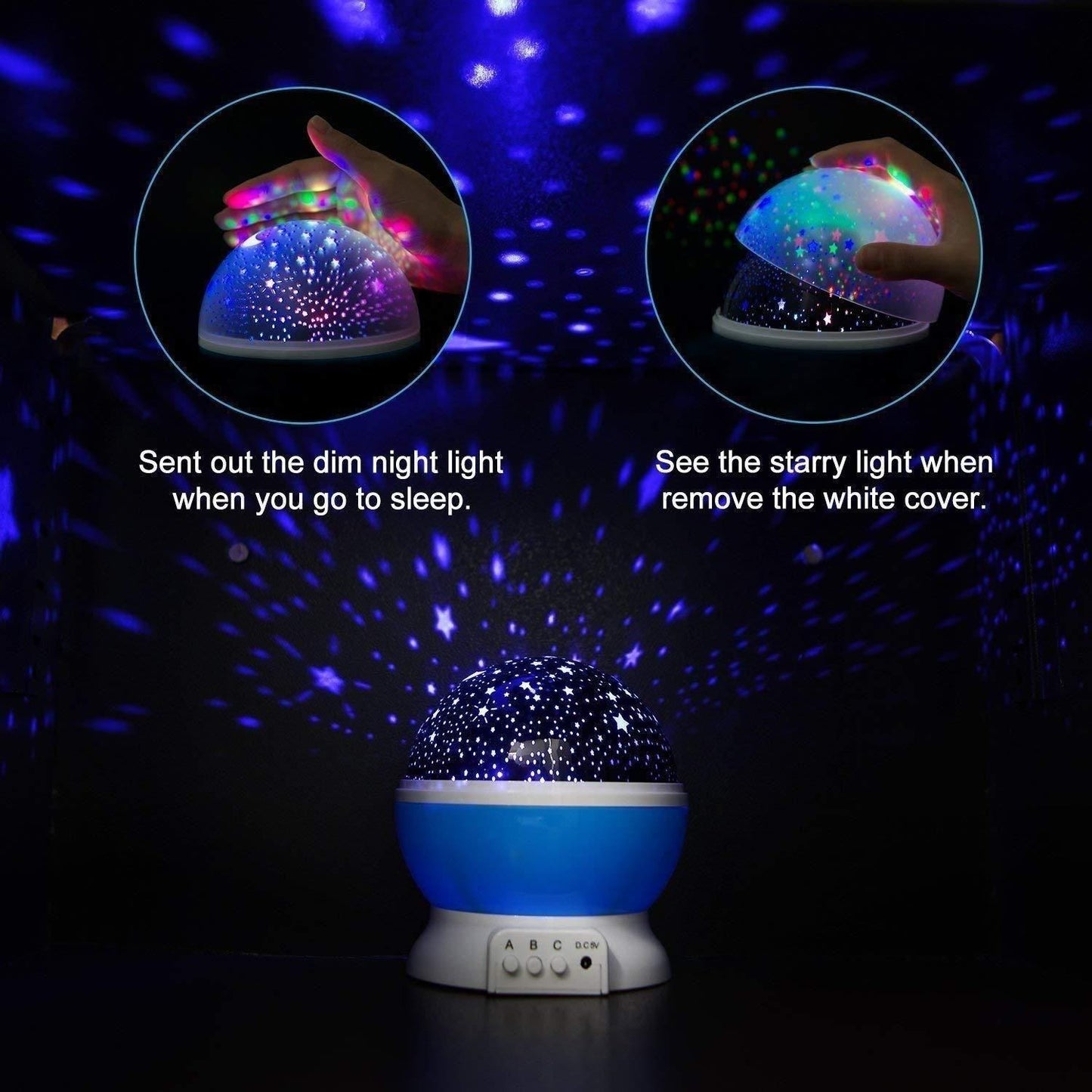 Galaxy Night Light Projector – Starry Sky Lamp for Kids & Bedrooms